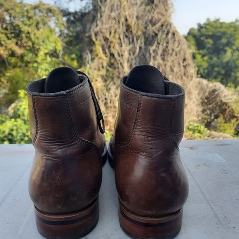 View photo of Blkbrd Shoemaker Rudiger Service Boot in Horween Natural Chromexcel