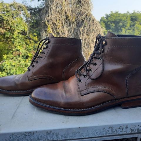 View photo of Blkbrd Shoemaker Rudiger Service Boot in Horween Natural Chromexcel