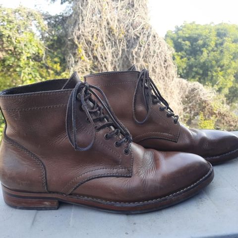 View photo of Blkbrd Shoemaker Rudiger Service Boot in Horween Natural Chromexcel