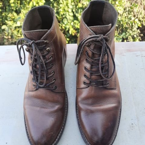 View photo of Blkbrd Shoemaker Rudiger Service Boot in Horween Natural Chromexcel