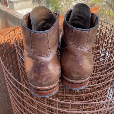 View photo of Blkbrd Shoemaker Rudiger Service Boot in Horween Natural Chromexcel