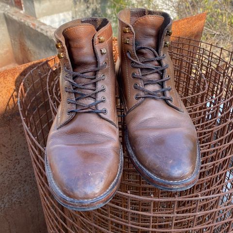 View photo of Blkbrd Shoemaker Rudiger Service Boot in Horween Natural Chromexcel