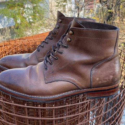 View photo of Blkbrd Shoemaker Rudiger Service Boot in Horween Natural Chromexcel