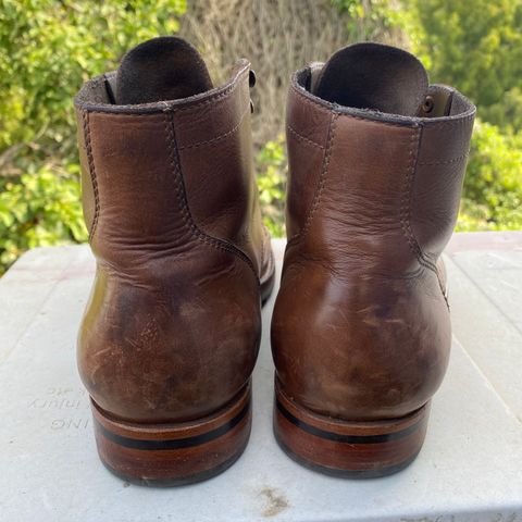 View photo of Blkbrd Shoemaker Rudiger Service Boot in Horween Natural Chromexcel