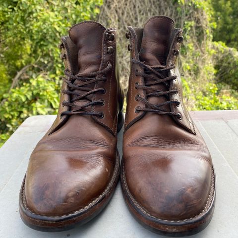 View photo of Blkbrd Shoemaker Rudiger Service Boot in Horween Natural Chromexcel