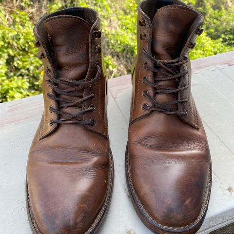 View photo of Blkbrd Shoemaker Rudiger Service Boot in Horween Natural Chromexcel