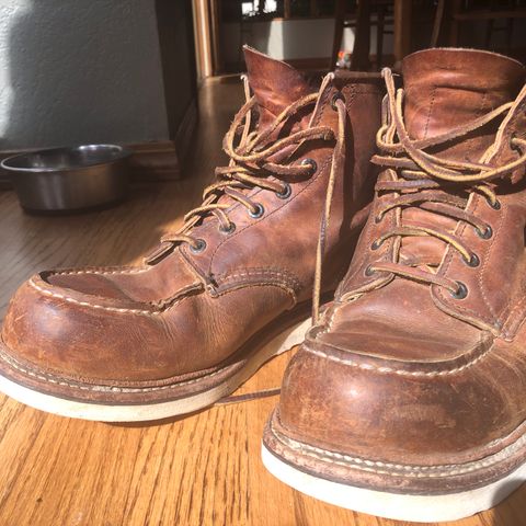 View photo of Red Wing 6-Inch Classic Moc in S.B. Foot Copper Rough and Tough