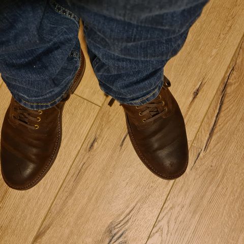 Grant Stone Edward Boot in C.F. Stead Tobacco Waxy Commander Suede