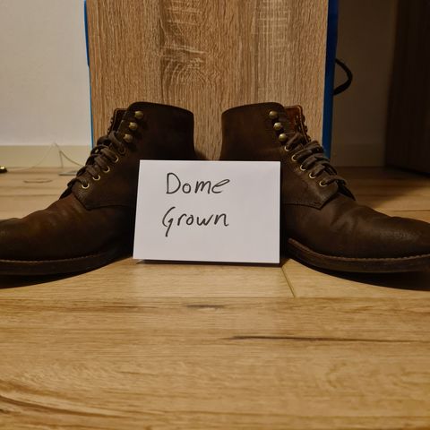 Grant Stone Edward Boot in C.F. Stead Tobacco Waxy Commander Suede