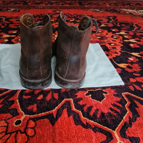 Grant Stone Edward Boot in C.F. Stead Tobacco Waxy Commander Suede