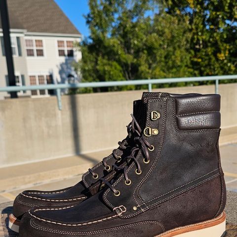 Grant Stone Field Boot in C.F. Stead Earth Waxy Commander Suede