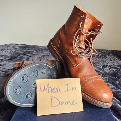 Oak Street Bootmakers Trench Boot in Tempesti Walnut Overdye Camello Asportabile