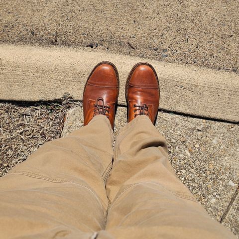 Oak Street Bootmakers Trench Boot in Tempesti Walnut Overdye Camello Asportabile