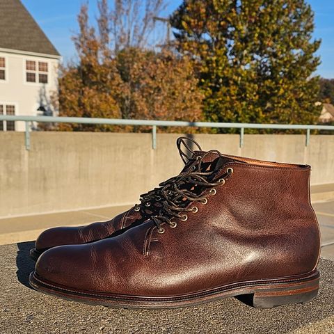 Viberg Wholecut Derby Boot in Horween Rowdy Dachshund