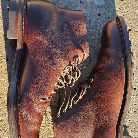 Viberg Wholecut Derby Boot in Horween Rowdy Dachshund