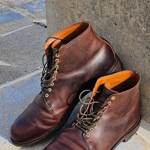 Viberg Wholecut Derby Boot in Horween Rowdy Dachshund