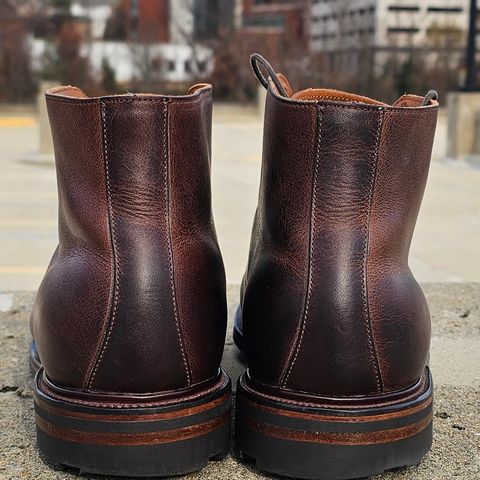 Viberg Wholecut Derby Boot in Horween Rowdy Dachshund