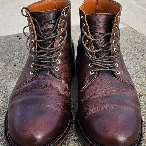 Viberg Wholecut Derby Boot in Horween Rowdy Dachshund