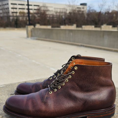 Viberg Wholecut Derby Boot in Horween Rowdy Dachshund