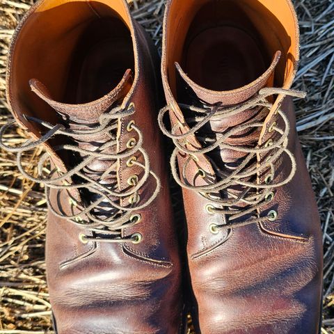 Viberg Wholecut Derby Boot in Horween Rowdy Dachshund