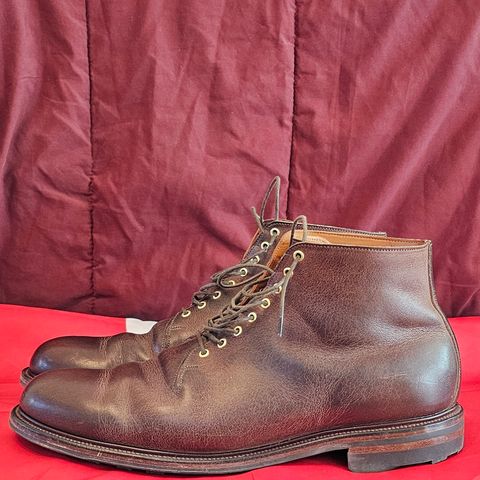 Viberg Wholecut Derby Boot in Horween Rowdy Dachshund
