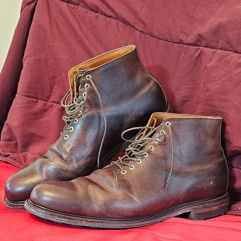Viberg Wholecut Derby Boot in Horween Rowdy Dachshund