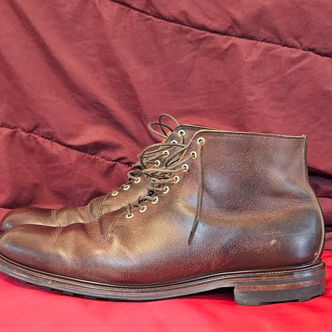 Viberg Wholecut Derby Boot in Horween Rowdy Dachshund