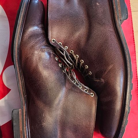 Viberg Wholecut Derby Boot in Horween Rowdy Dachshund
