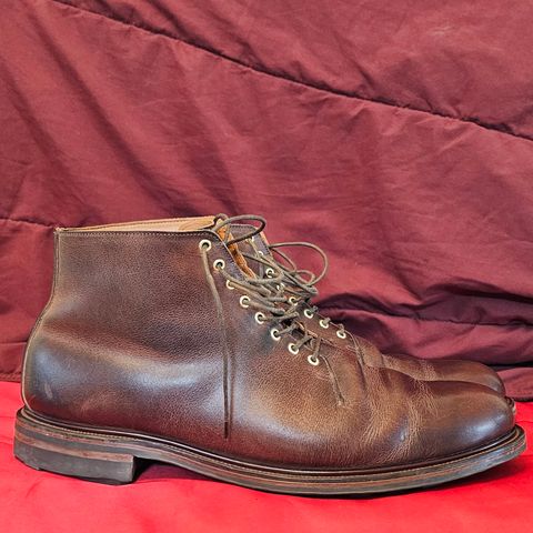 Viberg Wholecut Derby Boot in Horween Rowdy Dachshund