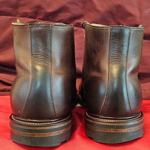 Viberg Wholecut Derby Boot in Horween Rowdy Dachshund