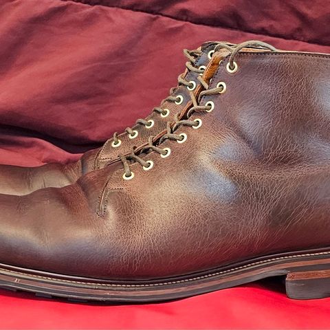 Viberg Wholecut Derby Boot in Horween Rowdy Dachshund