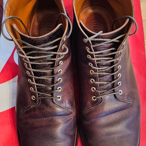 Viberg Wholecut Derby Boot in Horween Rowdy Dachshund