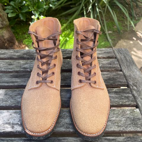 Clinch Yeager Boots in Wickett & Craig Natural Latigo Roughout
