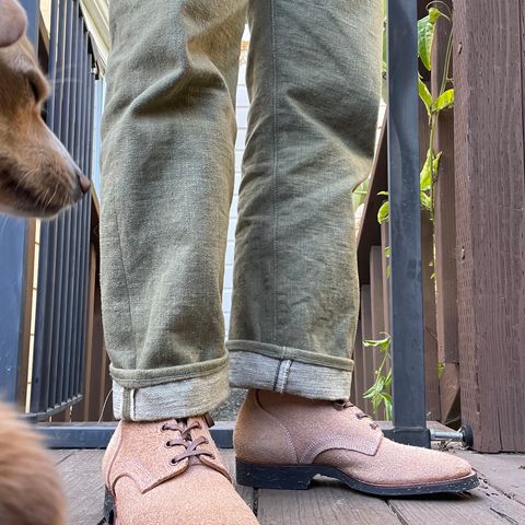 Clinch Yeager Boots in Wickett & Craig Natural Latigo Roughout