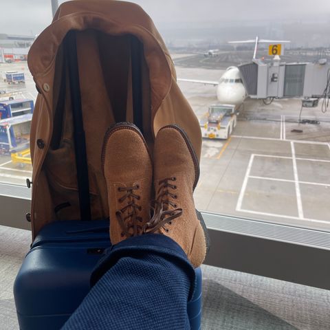 Clinch Yeager Boots in Wickett & Craig Natural Latigo Roughout