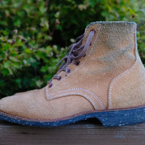 Clinch Yeager Boots in Wickett & Craig Natural Latigo Roughout