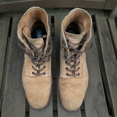 Clinch Yeager Boots in Wickett & Craig Natural Latigo Roughout
