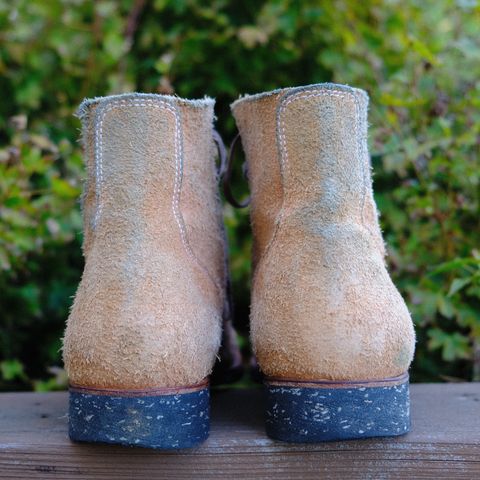 Clinch Yeager Boots in Wickett & Craig Natural Latigo Roughout