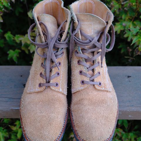 Clinch Yeager Boots in Wickett & Craig Natural Latigo Roughout