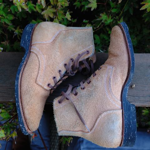 Clinch Yeager Boots in Wickett & Craig Natural Latigo Roughout
