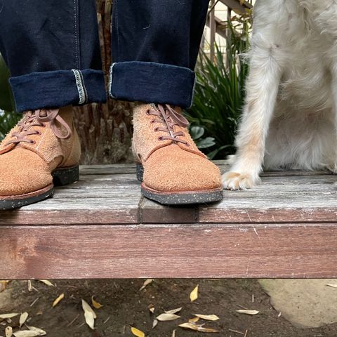 Clinch Yeager Boots in Wickett & Craig Natural Latigo Roughout