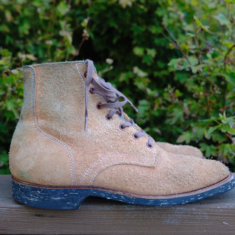 Clinch Yeager Boots in Wickett & Craig Natural Latigo Roughout