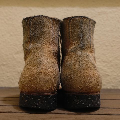 Clinch Yeager Boots in Wickett & Craig Natural Latigo Roughout