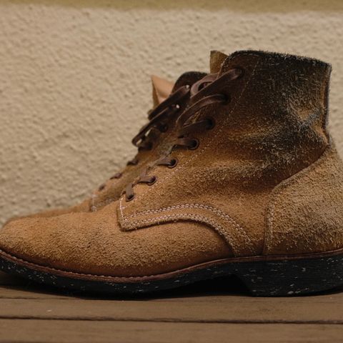 Clinch Yeager Boots in Wickett & Craig Natural Latigo Roughout