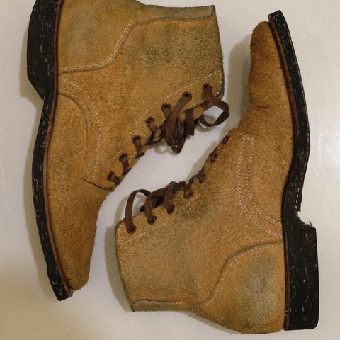 Clinch Yeager Boots in Wickett & Craig Natural Latigo Roughout