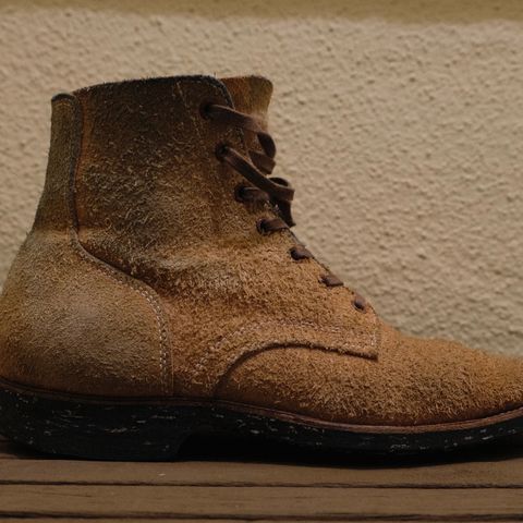 Clinch Yeager Boots in Wickett & Craig Natural Latigo Roughout