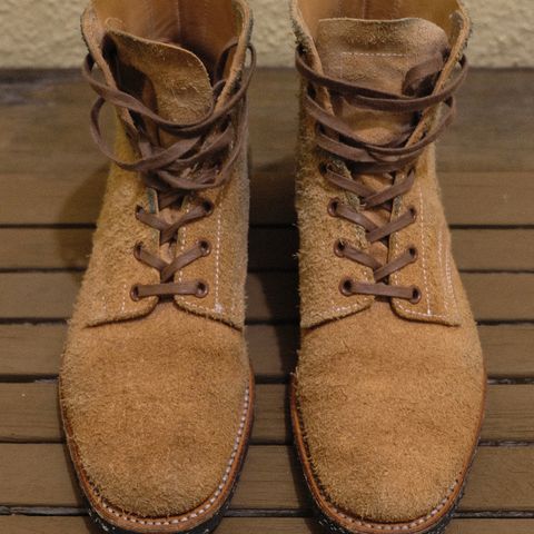 Clinch Yeager Boots in Wickett & Craig Natural Latigo Roughout