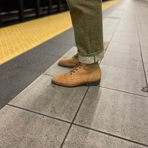 Clinch Yeager Boots in Wickett & Craig Natural Latigo Roughout