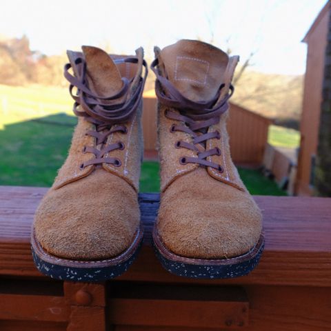 Clinch Yeager Boots in Wickett & Craig Natural Latigo Roughout