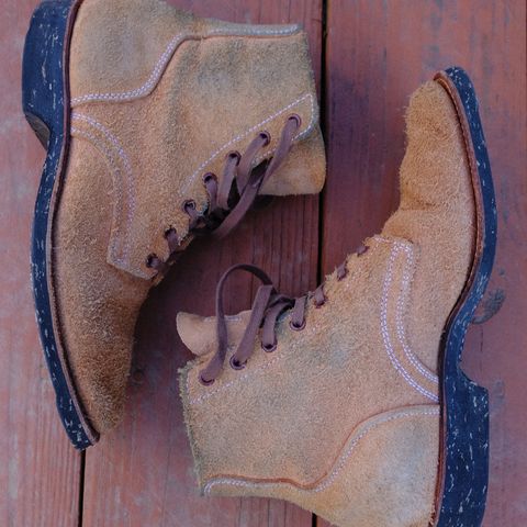 Clinch Yeager Boots in Wickett & Craig Natural Latigo Roughout